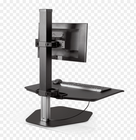 winston workstation single freestanding sit-stand - computer monitor PNG images for merchandise