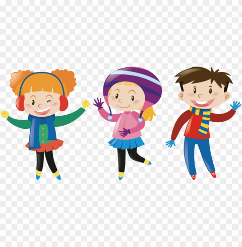winter clothing stock photography illustration - winter kid vector PNG Image with Transparent Isolation