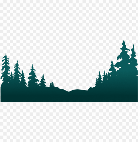 winter forest banner free library - mountains and llakes vectors PNG Isolated Object with Clear Transparency