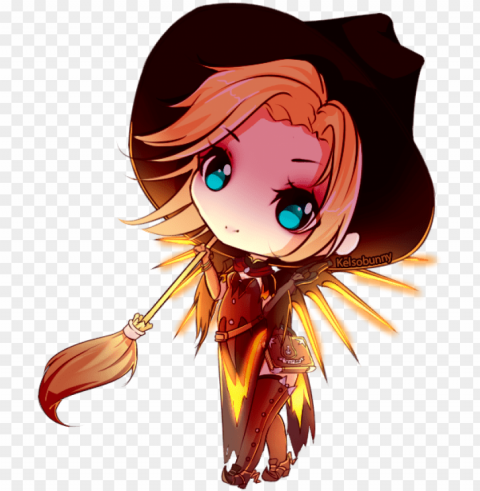 Witch By Kelsobunny On Deviantart - Overwatch Witch Mercy Cute PNG With Clear Overlay