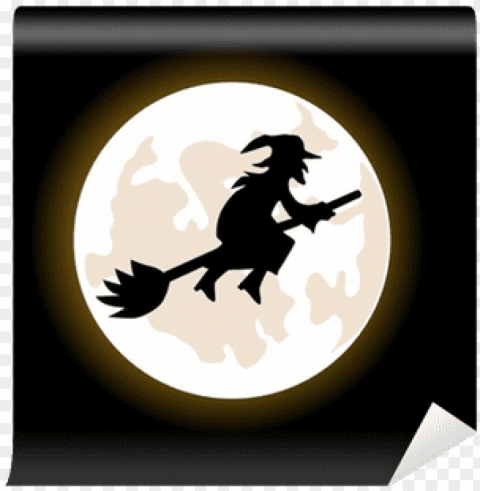 witch flying across night sky Isolated Object on HighQuality Transparent PNG