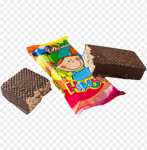 with a dark confectionery coating and the dessert is - candy Isolated Subject with Transparent PNG