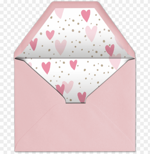 with love hearts invitation evite - envelope PNG with Transparency and Isolation