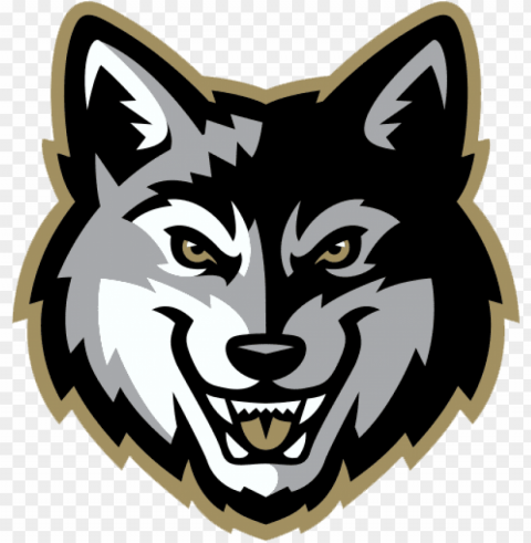 wolf head logo - gresham greywolves logo Transparent Background PNG Isolated Element