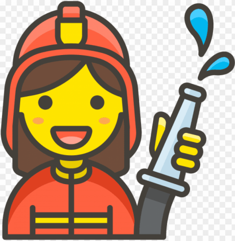 woman firefighter emoji - icon bombeiro PNG graphics