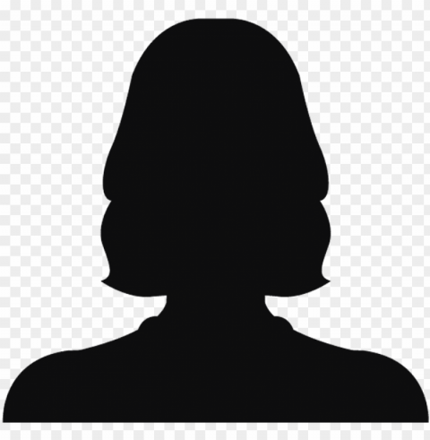 woman head silhouette black and white download - female silhouette head PNG Image with Isolated Graphic Element