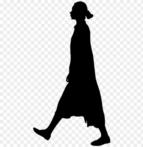 woman lady silhouette walking clip art at clker - human silhouette walki Transparent PNG Isolated Element