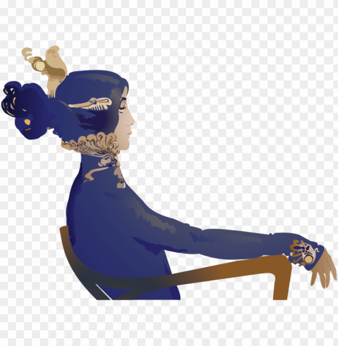 woman on chair sv Isolated Item with HighResolution Transparent PNG