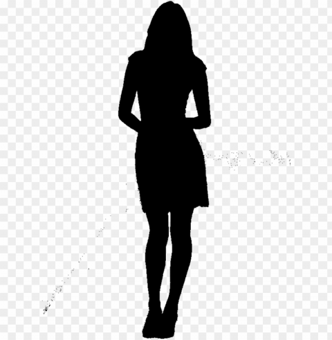 woman silhouette sad PNG for online use