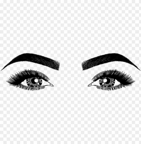woman's eyes illustration Transparent PNG Isolated Object