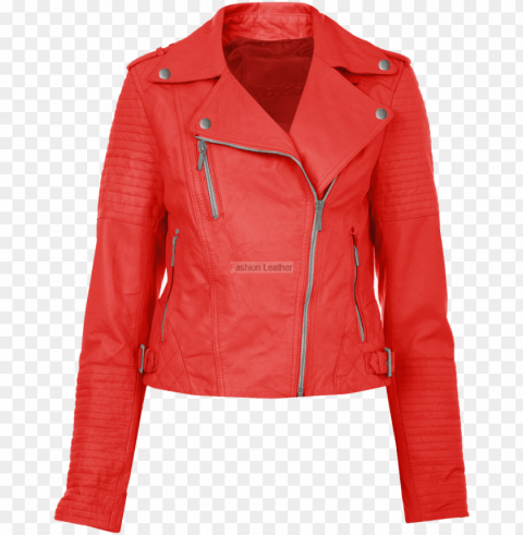 women leather jacket images - red leather jacket Alpha channel transparent PNG