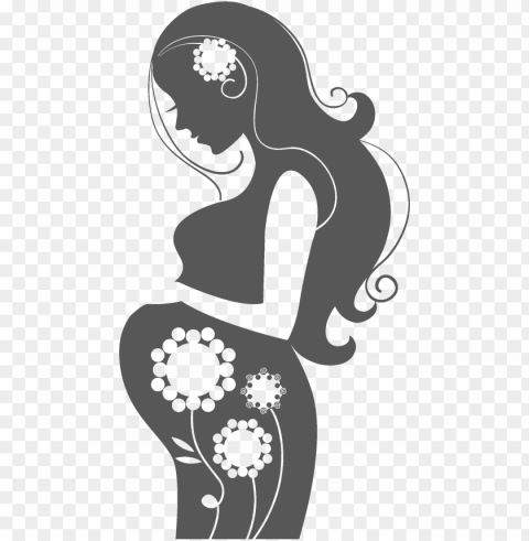 women pregnant - pregnancy silhouette clip art Transparent Background PNG Isolated Element