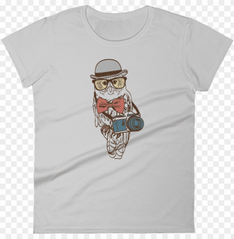 Womens Paparazzi Owl Tee Free PNG Download
