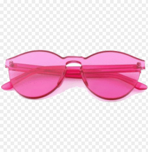 Womens Transparent Frame Colored Sunglasses PNG Images With Alpha Mask