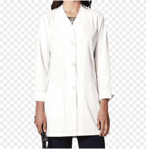 wonderwink scrubs women's stand collar lab coat - overcoat Isolated Subject on Clear Background PNG