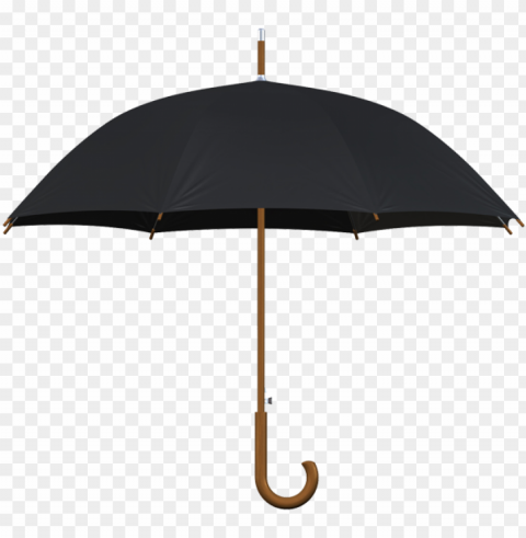wood umbrella black - umbrella large PNG Image Isolated with Transparent Detail