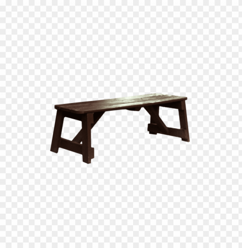 wooden bench Isolated Graphic on Clear PNG