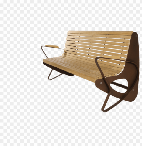wooden bench PNG with Clear Isolation on Transparent Background