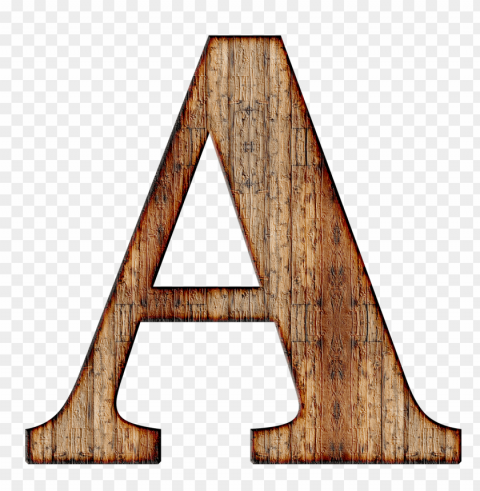 wooden capital letter a PNG Graphic Isolated on Clear Background