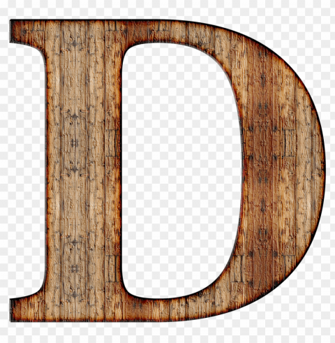 wooden capital letter d PNG Graphic Isolated with Clarity
