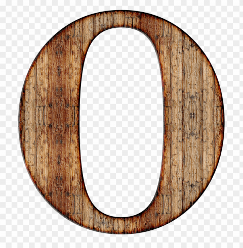 Wooden Capital Letter O PNG No Background Free