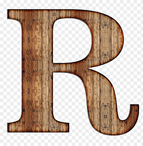 wooden capital letter r PNG objects