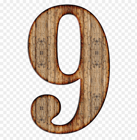 wooden number 9 Transparent picture PNG