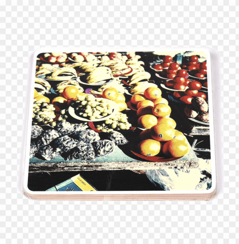 wooden photo block mixed fruit - clementine PNG graphics with transparency