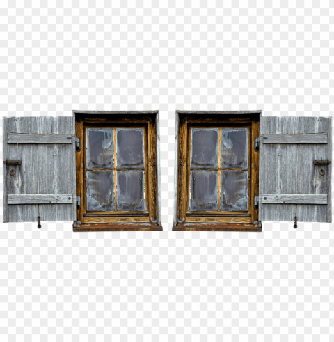 wooden windows wood shop old shutter old window - window PNG Isolated Object on Clear Background