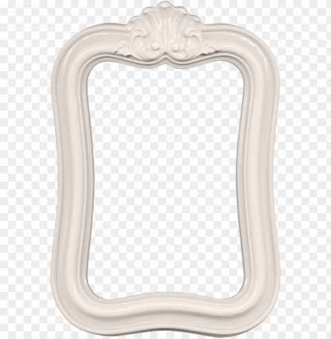 HD wood frame White color Clean Background Isolated PNG Art