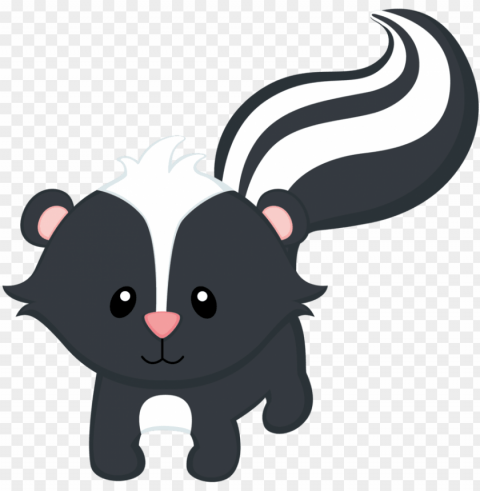 woodland skunk baby animals clipart - woodland creatures skunk clipart PNG Isolated Subject on Transparent Background