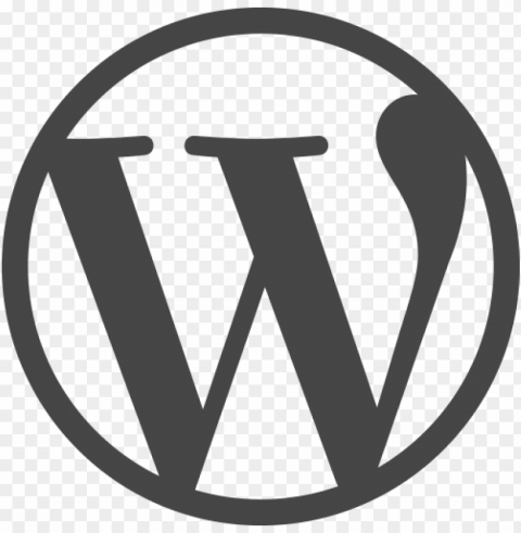 wordpress grey w logo PNG images for editing