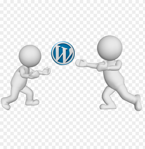 wordpress logo playing figures PNG images for mockups