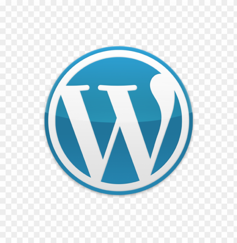 wordpress logo free Clean Background Isolated PNG Character