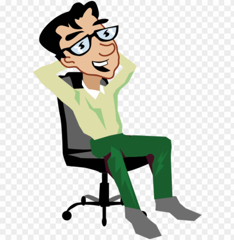 worker vector - male character office Transparent PNG Graphic with Isolated Object