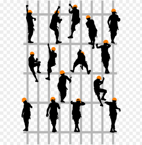 workers - construction worker silhouette Isolated Design on Clear Transparent PNG