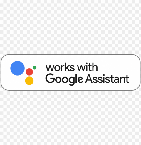 works with google assistant and amazon alexa logo Isolated Object on Transparent PNG
