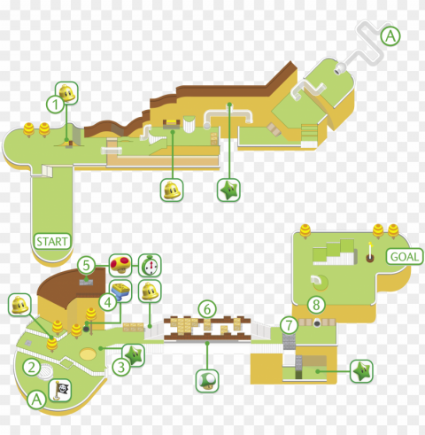 world 1 world 1-1 - super mario 3d world super bell hill ma Transparent PNG images with high resolution