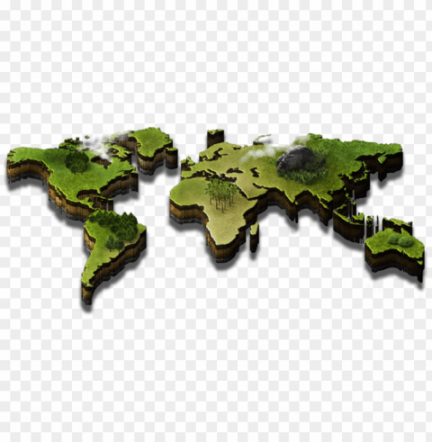 world map 3d psd Transparent Background PNG Isolated Art