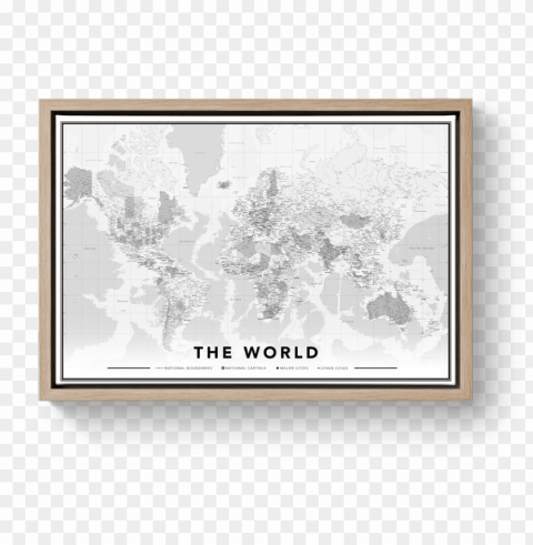 world map black and white world map with free pins - herinneringen op linnen wereldkaart PNG images for editing