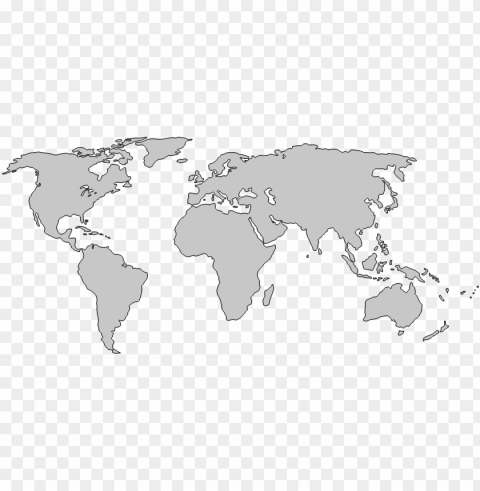 world map image - unlabeled world ma Transparent PNG Isolated Subject Matter