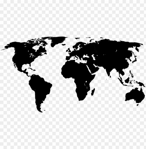 world map with black and white outlineblank map of - world map black HighResolution Transparent PNG Isolated Graphic