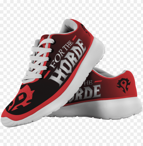 world of warcraft for the horde running shoes - sneakers Isolated Item on Clear Transparent PNG
