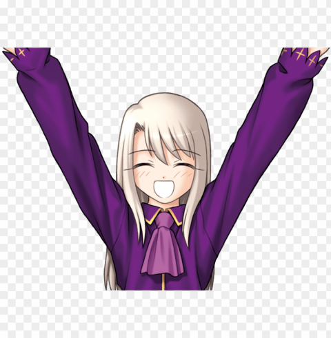 Worth It For Rins Face Alone - Illya Fate Stay Night Happy Transparent Background Isolated PNG Illustration