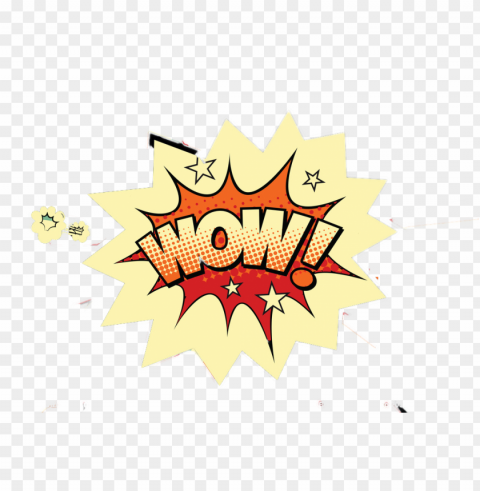wow expression comic cartoon effect illustration PNG file with no watermark