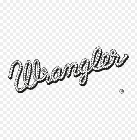 wrangler old vector logo free Transparent PNG Object with Isolation