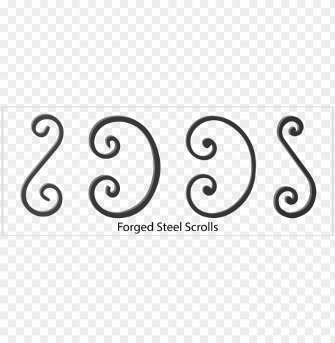 wrought iron scrolls forged steel scrolls - wrought iron c scrolls PNG for mobile apps