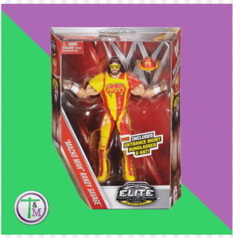 wwe elite macho man randy savage figure PNG with cutout background PNG transparent with Clear Background ID 8b1a8448