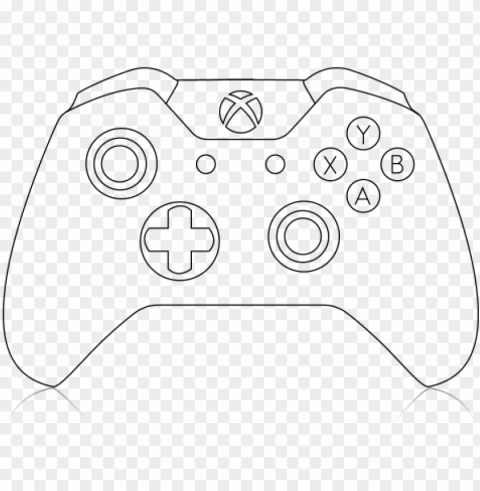 xbox one controller line drawing - xbox one controller cricut PNG Isolated Object with Clarity