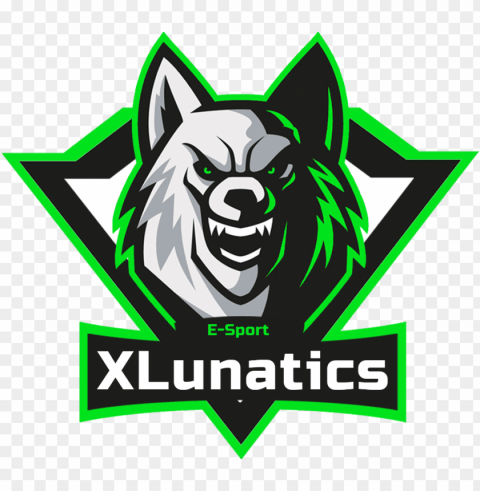 xlunatics gaming lol - red wolf esport logo Clear Background PNG Isolated Design